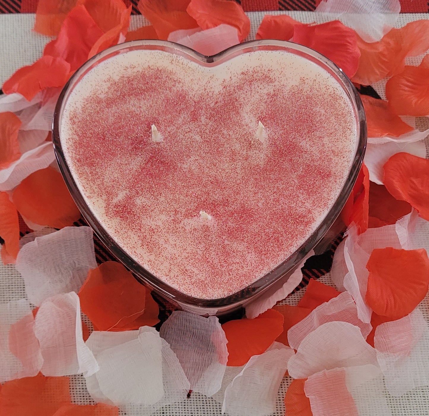 Heart Glass Bowl Scented Soy Candle